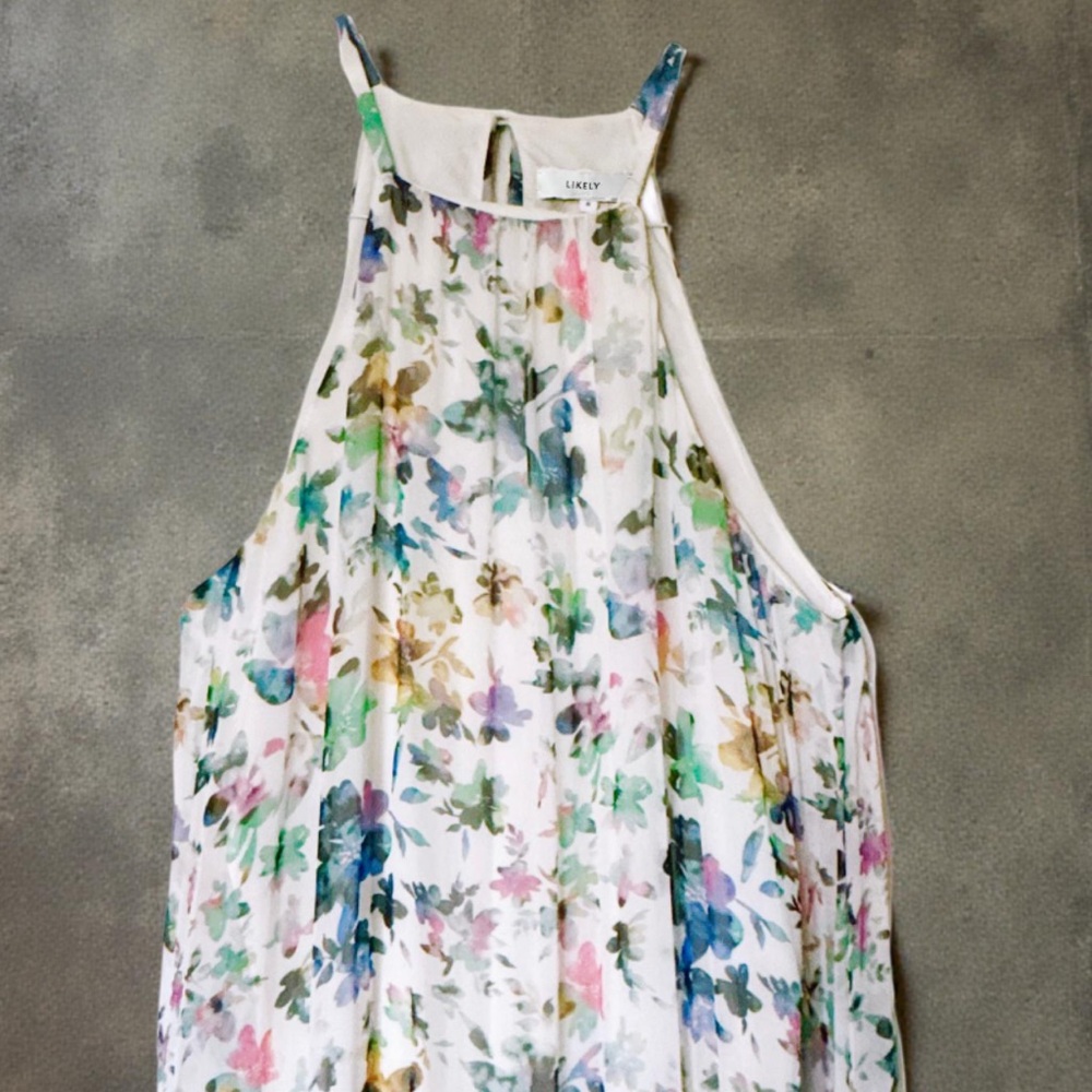 LIKELY • Floral Chester Pleated Maxi Dress Baby Bump Friendly Wedding Shower - Picture 8 of 8